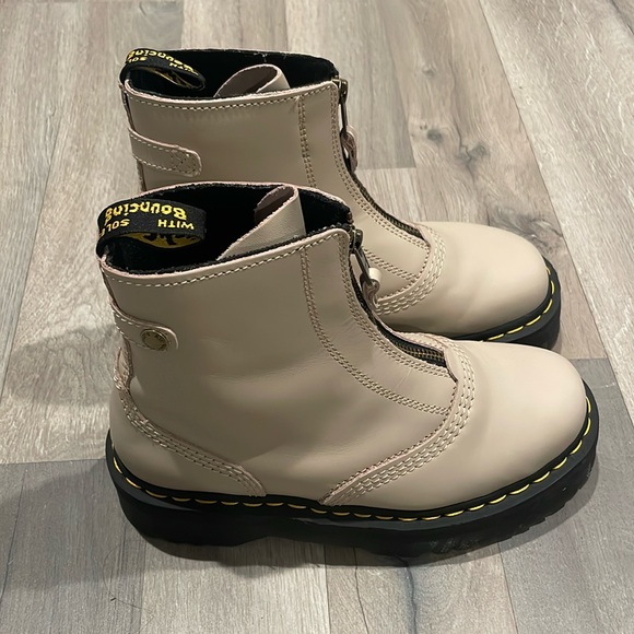 DR. MARTENS JETTA ZIPPED SENDAL LEATHER PLATFORM BOOTS - Picture 11 of 16